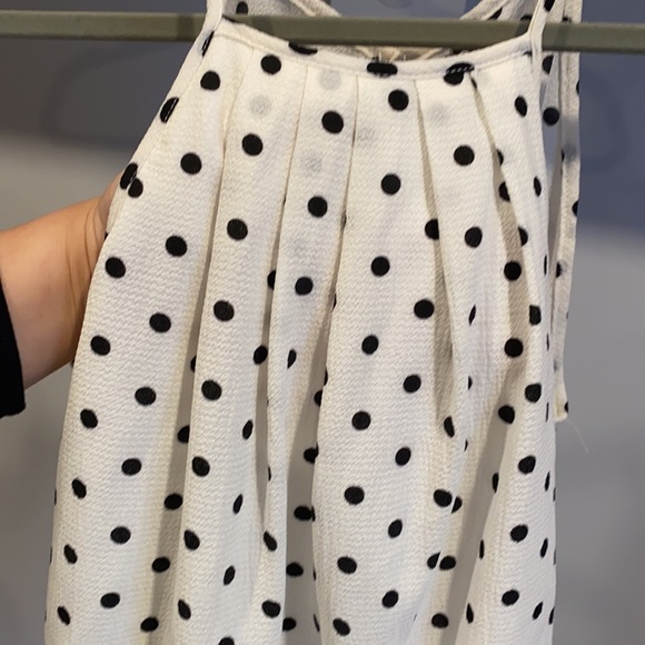 Spaghetti strap white with black polka dot bodysuit, never worn with tags - Picture 4 of 9